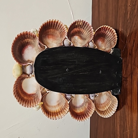 Vintage Virgin Mary natural seashells wood handmade decoration San Carlos - Picture 10 of 14